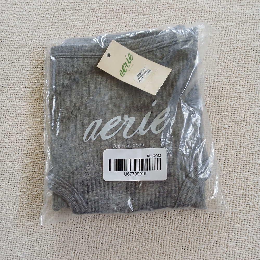 aerie ♡ boybrief gray cotton xl extra large ribbed clean girl booty short